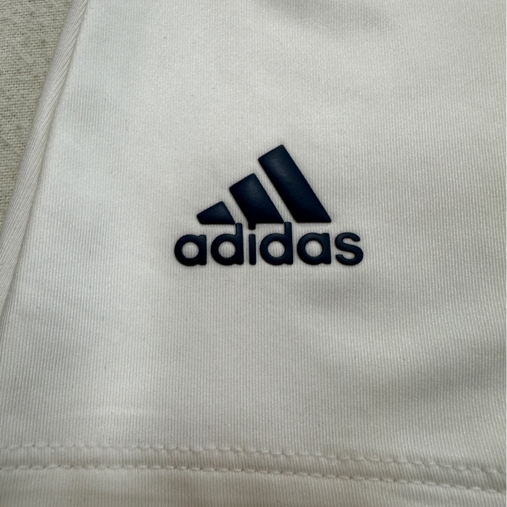 Adidas Women's 365 Herringbone White and Navy Golf Tank Top - Picture 2 of 5